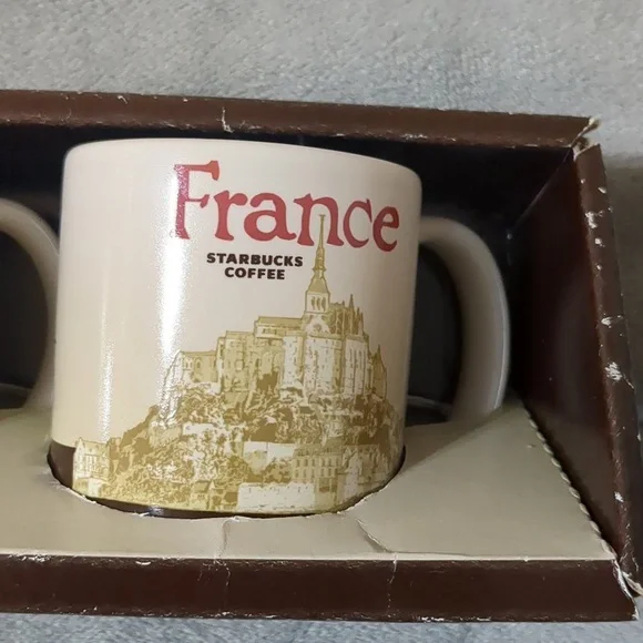 Starbucks Coffee Set Of Two Demitasse - Paris -France 3oz Mini Mug NIB - Picture 4 of 9